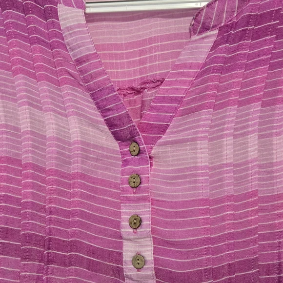 Zac & Rachel Striped Pink Blouse - Picture 3 of 6